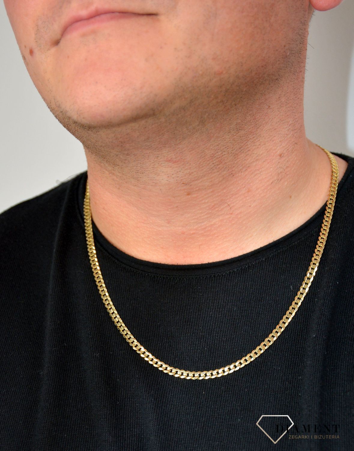 Złoty łańcuszek 585 pancerka 4,5 mm LA 532B 585 4,5mm ✅ Złoty łańcuszek o klasycznym splocie pancerki wykonany z najwyższej jakości złota próby 585.jpg